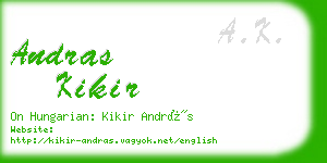 andras kikir business card